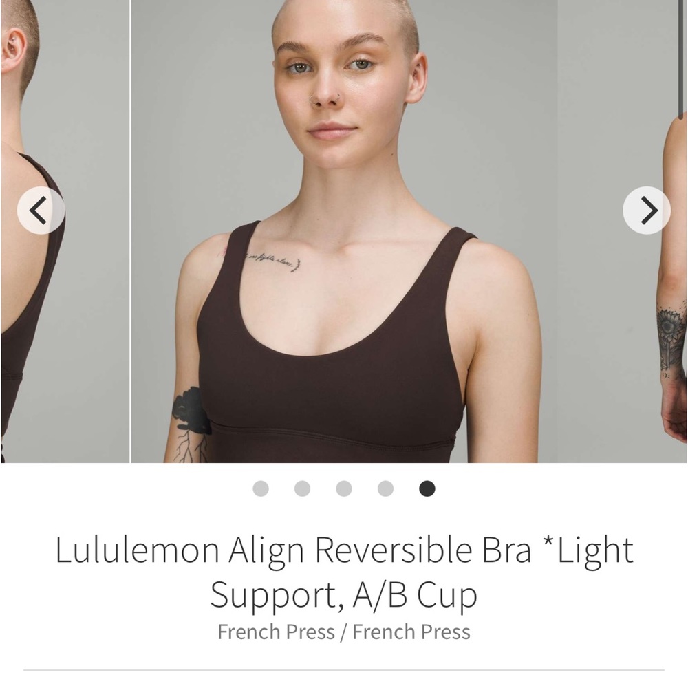 Lululemon Align Reversible Bra *Light Support, A/B Cup
French Press NWT size 6 - Picture 2 of 5
